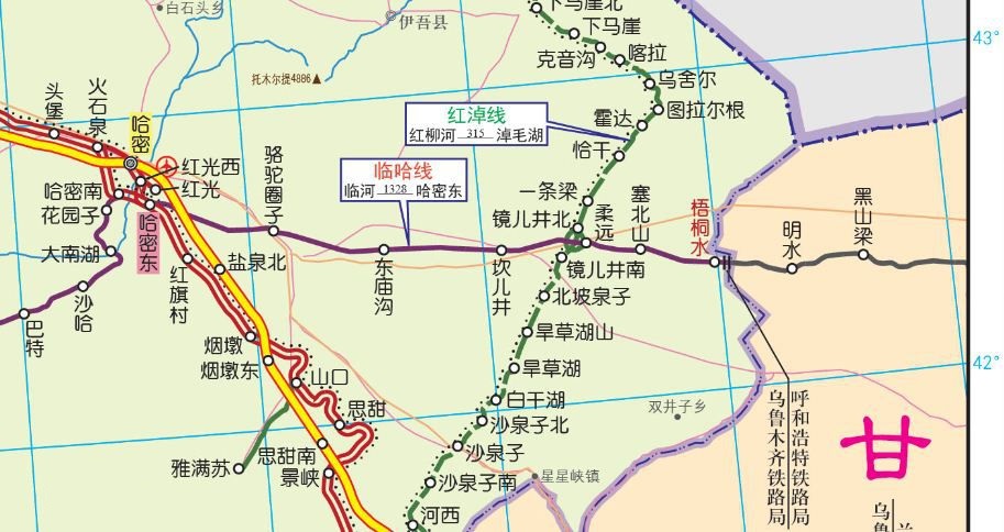 额哈铁路路线图