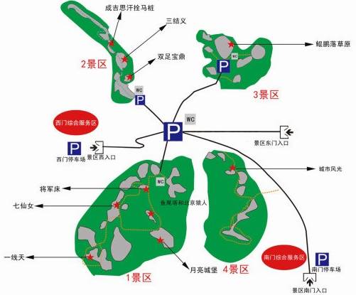 克什克腾石阵景区游览图 克什克腾石阵景区游览图