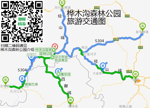 桦木沟国家森林公园交通路线