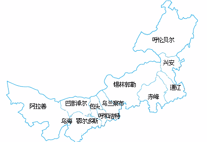 内蒙古行政区划图
